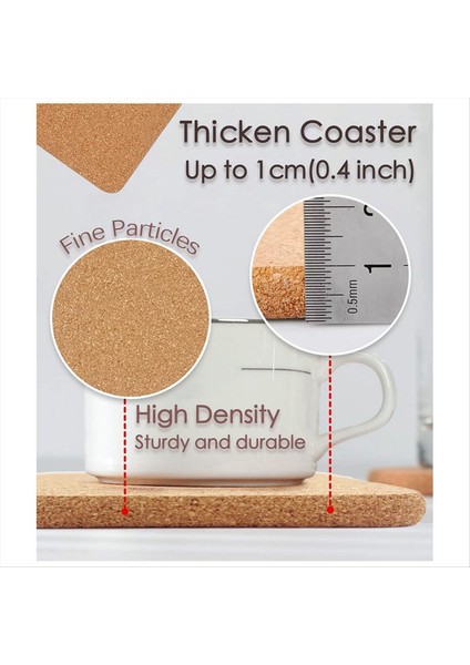 Cork Trivet 6 Pc Yüksek Yoğunluklu Kalın Kare Kare Cork Trivets Sıcak Yemekler Için 8 Inç Çok Fonksiyonlu Cork Coaster (Yurt Dışından) modelleri