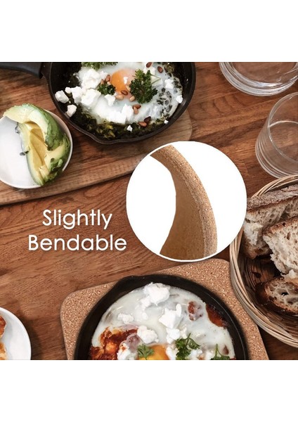 Cork Trivet 6 Pc Yüksek Yoğunluklu Kalın Kare Kare Cork Trivets Sıcak Yemekler Için 8 Inç Çok Fonksiyonlu Cork Coaster (Yurt Dışından) indirimleri