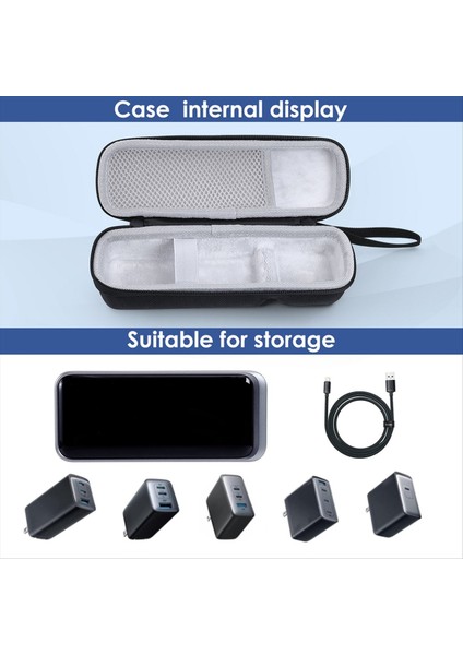 Anker 737 Güç Bankası Için Sert Depolama Kılıfı 12 000MAH/130W Taşınabilir Seyahat Kılıfı Taşıma Çantası (Yalnızca Kutu) (Yurt Dışından) modelleri