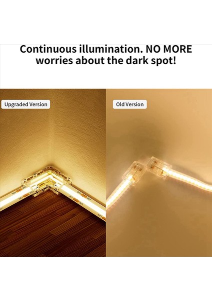 8mm Cob Cob 40PC L Şeklinde/köşe Konnektörü 10 mm Bant Lambaları Için Değil Koçanı LED Şerit Işıkları Için 10 Adet Boşluksuz Konektörler (Yurt Dışından) fırsatları