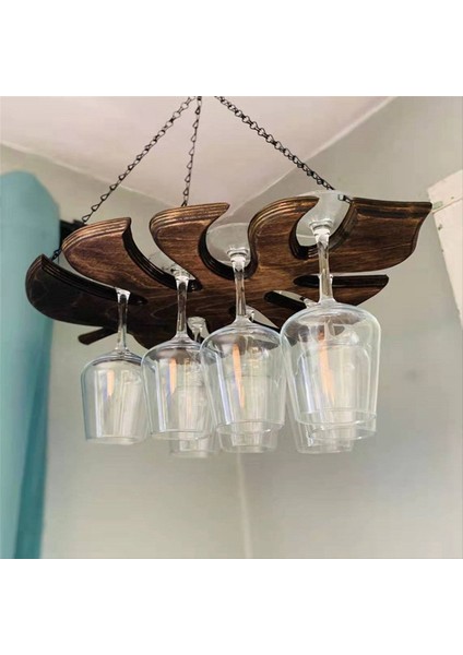 Şarap Rafı Şarap Rafı Ahşap Şarap Rafı Ev Şaraplı Askı Dekorasyonu Kırmızı Şarap Ekran Depolama Ev Organizatör Braketi S (Yurt Dışından) fiyatları