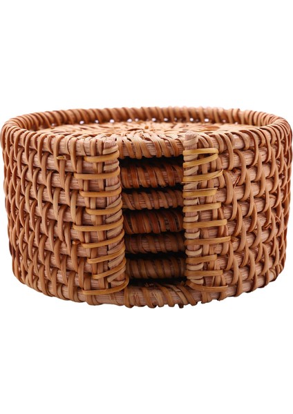 18PCS/ Içecek Bardak Altlıkları Kungfu Çay Aksesuarları Yuvarlak Sofra Takımı Placemat Tabak Mat Rattan Dokuma Kupa Mat Pad Çapı (Yurt Dışından) indirimleri