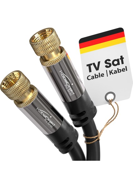 – Sat/anten Kabluso, Koaksiyel Kablolar – 1,5m – Metal F Konnektörlü 4K Tv Uydu Kablosu – 0,5-30M Arasında Mevcut (Radyo/tv, Dvb-T, Dvb-C, Dvb-S/dvb-S2, Internet, Siyah)