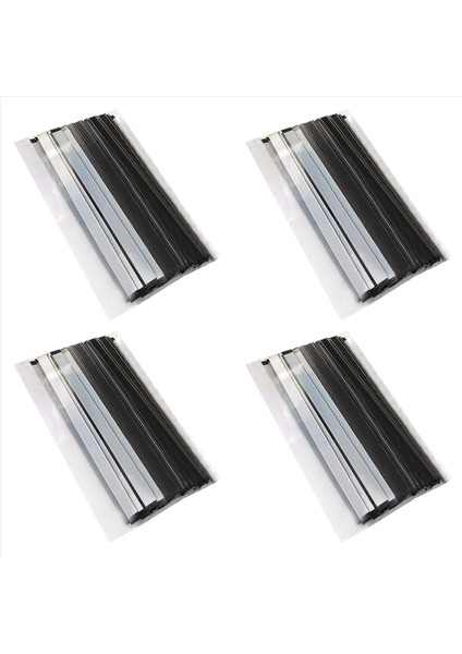 400 Peel ve Stick Teneke Bağları Tel Bükülebilir Kahve Çantası Bağları Sızdırmazlık Boncuk Boncuk Yemek Torbası 5 5 Inç-Siyah (Yurt Dışından)