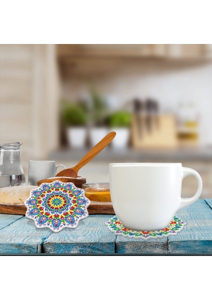 8 Adet Elmas Boyama Bardak Altlıkları Mandala Elmas Sanat Bardak Altlık Kitleri Yetişkinler Için Dıy Elmas Boyama Kitleri (Yurt Dışından) modelleri