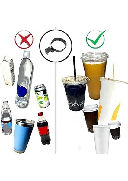 2x Içecek Fincan Tutucu Plastik Yeniden Kullanılabilir Uçak Telefon Montajı Taşınabilir Araba Kupa Tabağı Ev Ofis Seyahati Için (Yurt Dışından) indirimleri