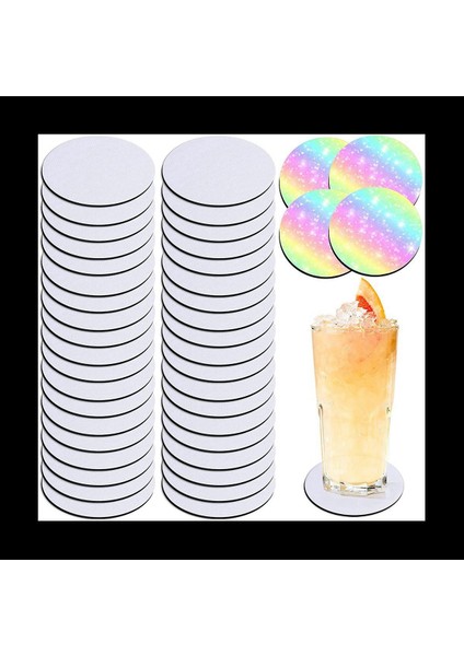 Yuvarlak Süblimasyon Boş Coaster Süblimasyon Boş Coaster Süblimasyon Isı Transfer Coaster Sıcak Preslenmiş Coaster 48PCS (Yurt Dışından) modelleri