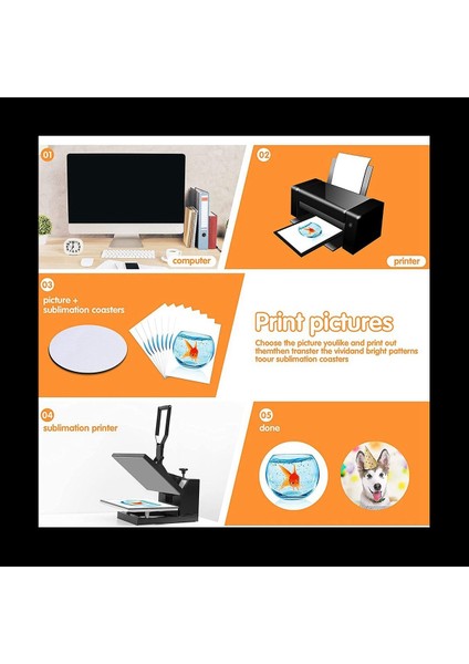 Yuvarlak Süblimasyon Boş Coaster Süblimasyon Boş Coaster Süblimasyon Isı Transfer Coaster Sıcak Preslenmiş Coaster 48PCS (Yurt Dışından) fırsatları