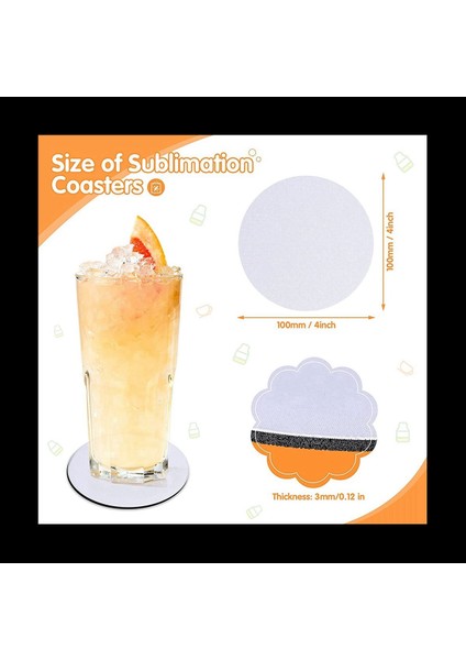 Yuvarlak Süblimasyon Boş Coaster Süblimasyon Boş Coaster Süblimasyon Isı Transfer Coaster Sıcak Preslenmiş Coaster 48PCS (Yurt Dışından) indirimleri