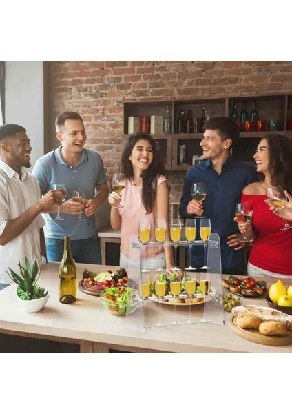 2 Katman Düğün Kutlama Partisi Depolama Raf Şarap Içecekleri Stand Tutucu Içme Kupası Köpüklü Şarap Rafı (Yurt Dışından) indirimleri