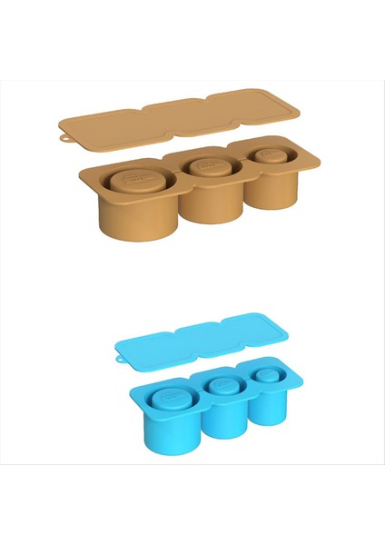 Kupa Bardak Fincanı Için Buz Küpü Tepsisi Dondurucu Için Kapaklı Silindir Şeklindeki Silikon Buz Kalıbı Kahverengi ve Mavi (Yurt Dışından) indirimleri