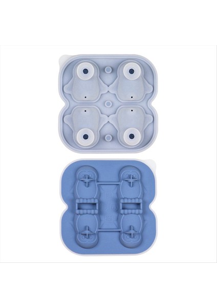 Penguen Buz Küp Kalıbı Eğlenceli Şekiller Buz Küpü Tepsisi Içecekler Için 4 Sevimli Penguen Buz Topu Yap Kokteyller Buzlu Kahve Mavisi (Yurt Dışından)