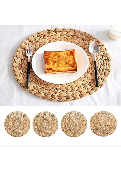 Dokuma Placemats Yuvarlak Placemats Rattan Placemats Yuvarlak Dokuma Placemat Seti Isıya Dayanıklı/kaymaz Yemek Tabakları 6 Pcs (Yurt Dışından) fiyatları