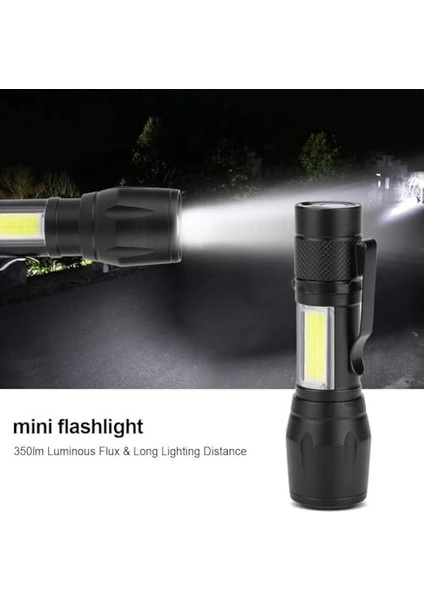 Şarjlı Mini LED El | 400 Lümen Xpe + Cob Led, Zoomlu, 3 Mod, Gövde, Micro USB ile Şarj | Kamp, Acil, Bisiklet ve Araç Için Taşınabilir fiyatları