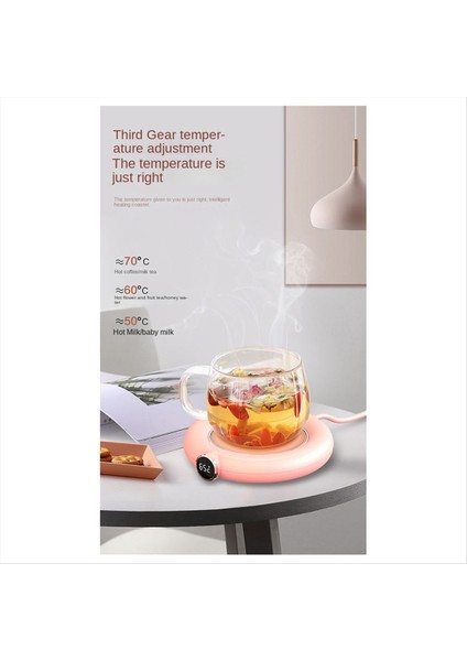 USB Kupa Isıtıcı Mini Taşınabilir Kahve Kupa Isıtma Makinesi Akıllı Dijital Ekran Termostatik Ayar Time Isıtıcı A (Yurt Dışından) fırsatları