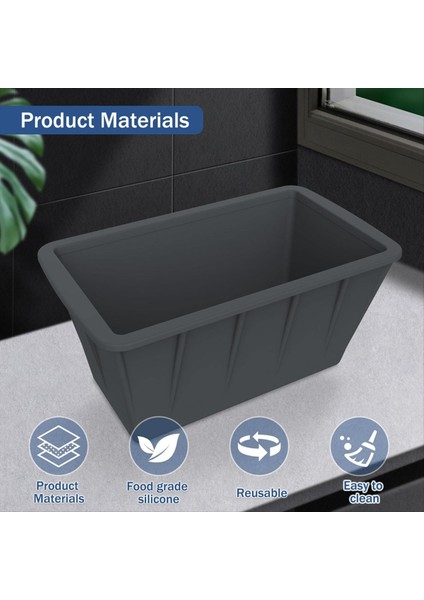 Ekstra Büyük Buz Küp Kalıpları 4 Pack Silikon Buz Blok Kalıplar Buz Dalma Küveti Dondurucu Siyah Için Yeniden Kullanılabilir Buz Küp Tepsileri (Yurt Dışından) indirimleri