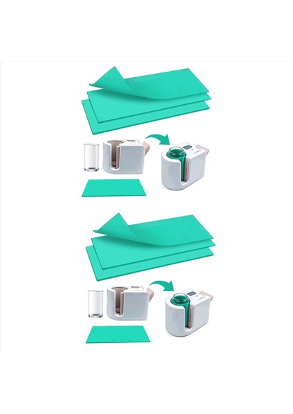 2x Süblimasyon Tumbler Cricut Kupa Pres Için Sargı 3 Kalınlıkta Silikon Kupa Sargısı Isı Pres Süblimasyon Makinesi (Yurt Dışından)