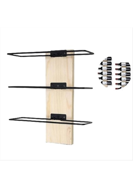 Şık Duvara Monte Şarap Standı Tutucu Elverişli Şarap Tutucu Şarap Koleksiyoncuları Için Çok Yönlü Şarap Ekran Rafları (Yurt Dışından) fırsatları