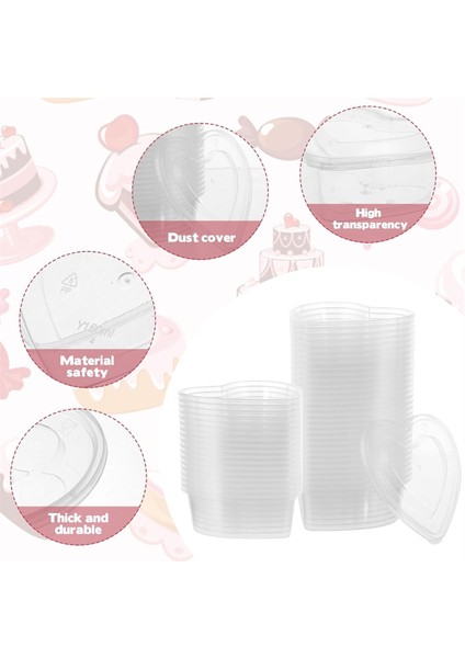 50 Pcs Sevgililer Günü Kalp Şeklinde Depolama Kapları Dıy El Zanaatkarlaştırma Sıvı Köpük Için 5 Oz Kalp Şekilli Sümük Depolama (Yurt Dışından) fiyatları