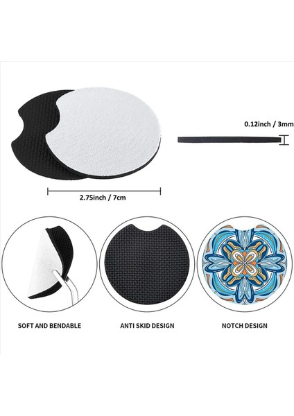 Sublimasyon Boşlukları Ürünler Süblimasyon Araç Kupası Bardak Altlıkları Boşluklar Mat Diy Araba Kupası Bardak Altlıkları Boyama Accessorie 30 Adet (Yurt Dışından) fırsatları