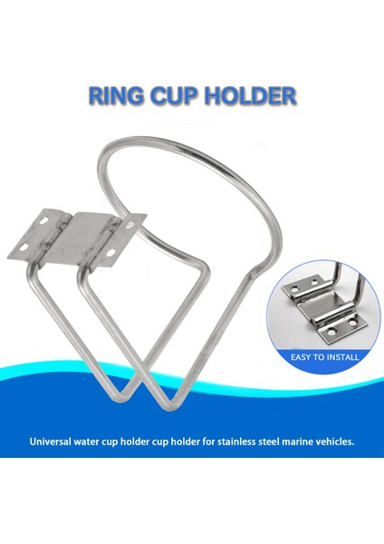 2pcs Paslanmaz Çelik Araba Tekne Yüzük Kupası Içecek Tutucu Şişe Deniz Yat Kamyonu Rv Camper (Yurt Dışından) fırsatları