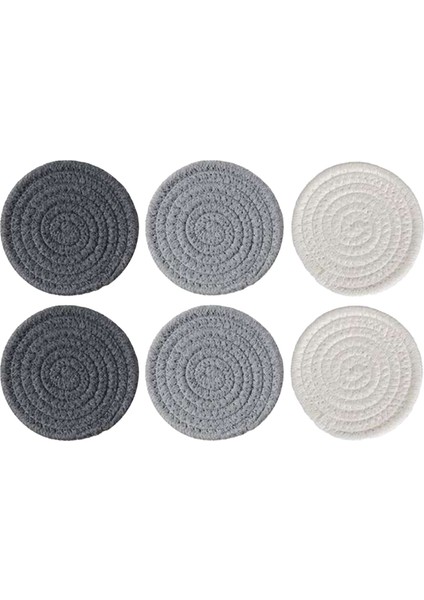 6 Paket Içecek Için Yuvarlak Bardak Altlıkları Masa Koruması Için Vintage Dokuma Coaster Seti Kumaş Bardak Altlıkları Isıya Dayanıklı (Yurt Dışından)
