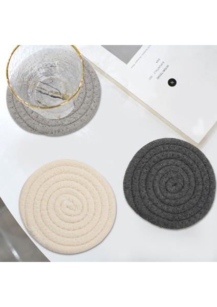 6 Paket Içecek Için Yuvarlak Bardak Altlıkları Masa Koruması Için Vintage Dokuma Coaster Seti Kumaş Bardak Altlıkları Isıya Dayanıklı (Yurt Dışından) fiyatları