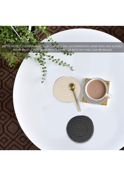 6 Paket Içecek Için Yuvarlak Bardak Altlıkları Masa Koruması Için Vintage Dokuma Coaster Seti Kumaş Bardak Altlıkları Isıya Dayanıklı (Yurt Dışından) modelleri
