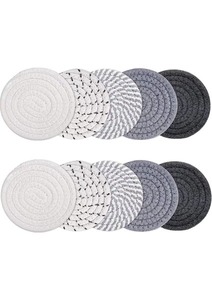 Içecek Bardak Altlıkları Deniz Sepeti Tutucu Seti 10 Adet Sehpa Için Boho Emici Bardak Altlıkları Büyük El Dokuma Sepeti (Yurt Dışından) fiyatları