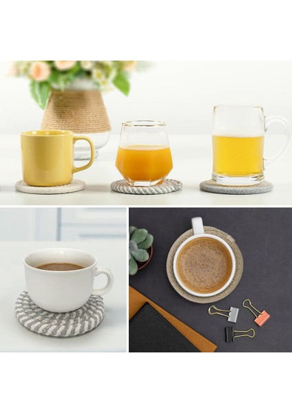 Içecek Bardak Altlıkları Deniz Sepeti Tutucu Seti 10 Adet Sehpa Için Boho Emici Bardak Altlıkları Büyük El Dokuma Sepeti (Yurt Dışından) modelleri