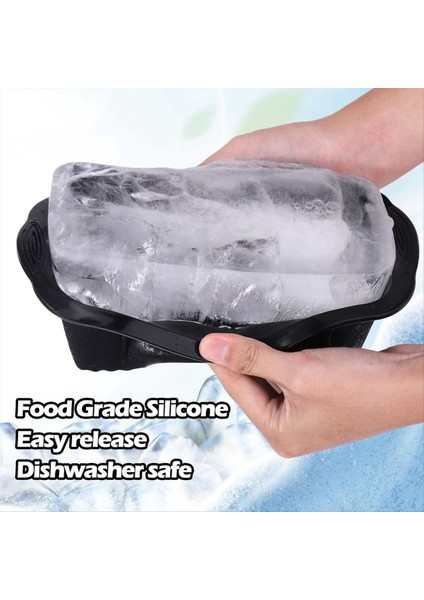 2pcs Ekstra Büyük Buz Bloğu Kalıp Buz Banyosu Için Buz Kalıpları Soğuk Dalma Veya Soğutucular Için Silikon Buz Küpü Kalıpları Buz Tepsisi (Yurt Dışından) fiyatları