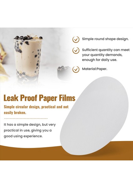 Yuvarlak Şekli Sızıntı Kanıtı Kağıt Film Kahve Dökülmesi Kanıt Contası Sızıntı Kanıtı Kağıt Filmler Tek Kullanımlık Süt Çay Sızdırmazlık Filmi 13CM (Yurt Dışından) fırsatları