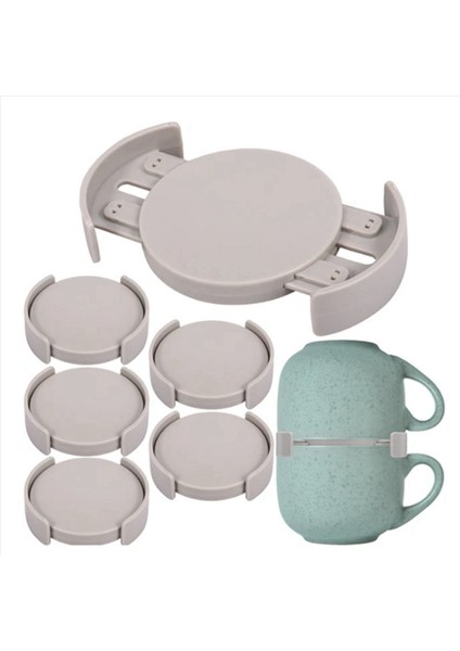 12PCS Kupa Organizatör Ayarlanabilir Genişletilebilir Kahve Fincanı Istifleyici Alan Tasarrufu Yeniden Kullanılabilir Kahve Fincanı Istifleyici Gri (Yurt Dışından) fiyatları