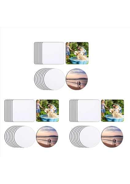 3x Süblimasyon Coaster Blanks Ürünleri Süblimasyon Kupası Bardak Altlıkları Kupa Mat Isı Transfer Baskısı El Sanatları Projeler (Yurt Dışından)