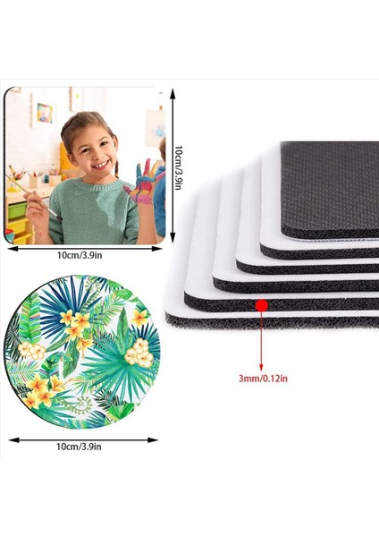 3x Süblimasyon Coaster Blanks Ürünleri Süblimasyon Kupası Bardak Altlıkları Kupa Mat Isı Transfer Baskısı El Sanatları Projeler (Yurt Dışından) fiyatları