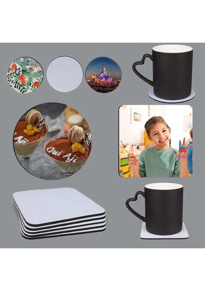 3x Süblimasyon Coaster Blanks Ürünleri Süblimasyon Kupası Bardak Altlıkları Kupa Mat Isı Transfer Baskısı El Sanatları Projeler (Yurt Dışından) modelleri