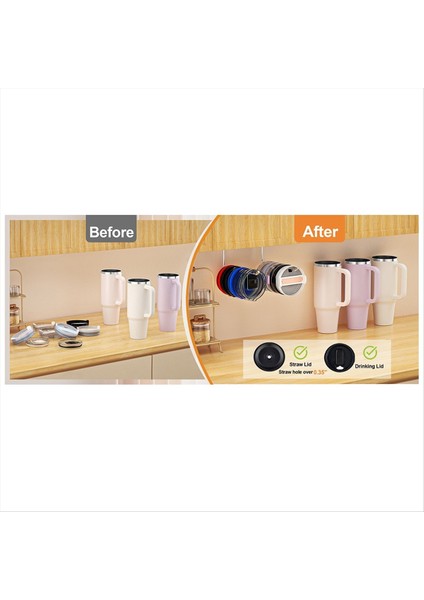 Tumbler Kapak Organizatörü Uzay Tasarrufu Tulumbud/basit Modern Tumbler Kapağı Için Tumbler Kapak Kancası (Yurt Dışından) fiyatları