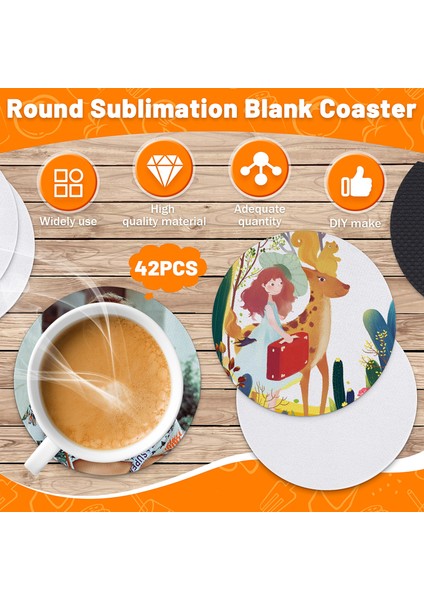 Yuvarlak Süblimasyon Boş Coaster Süblimasyon Boş Coaster Süblimasyon Isı Transfer Coaster Sıcak Preslenmiş Coaster 42PCS (Yurt Dışından) fırsatları