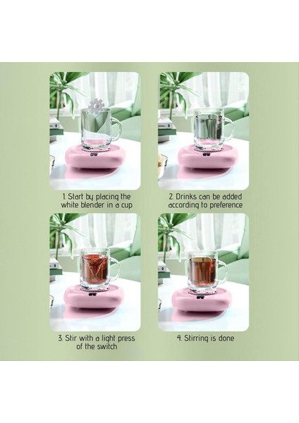 USB Kahve Kupa Karıştırma Saucer Otomatik Karıştırma ve Ev ve Ofis Için Hızlı Soğutma Taşınabilir Otomatik Karıştırma Pad A (Yurt Dışından) modelleri