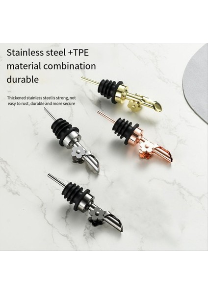 2 Paket Paslanmaz Çelik Yağ Dökme Tabakaları Yedek Şişe Dökücüler Yağlı Spout Likör Dökücüler Otomatik Flip Özellik Gümüş (Yurt Dışından) fiyatları