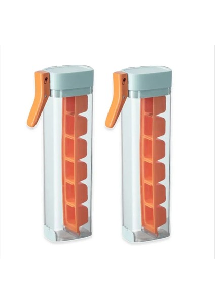 2pcs Tek Elle Presleme Buz Kafesi Serbest Bırakılması Kolay Donma 6 Bölmeler Buz Küfü Ev Yapımı Küçük Buz Kalıpları C (Yurt Dışından)