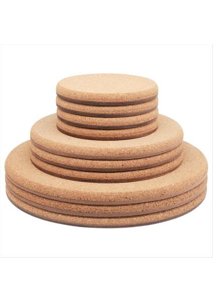 Cork Bitki Bardak Altlıkları 3 Boyut Çift Katmanlar Sert Kalın Cork Ekici Coaster 4/6/8 Inç Emici Cork Bitki Mat (Yurt Dışından)