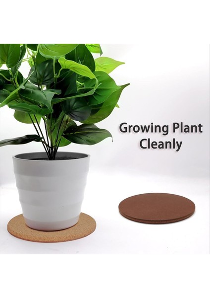 Cork Bitki Bardak Altlıkları 3 Boyut Çift Katmanlar Sert Kalın Cork Ekici Coaster 4/6/8 Inç Emici Cork Bitki Mat (Yurt Dışından) fiyatları