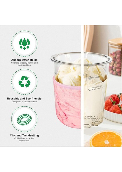 Ninja Creami Deluxe Aksesuarları Için 4 16OZ Dondurma Neopren Kılıf Paketi Yeniden Kullanılabilir Yalıtımlı Kollu B (Yurt Dışından) fiyatları