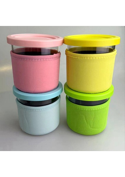 Ninja Creami Deluxe Aksesuarları Için 4 16OZ Dondurma Neopren Kılıf Paketi Yeniden Kullanılabilir Yalıtımlı Kollu B (Yurt Dışından) modelleri