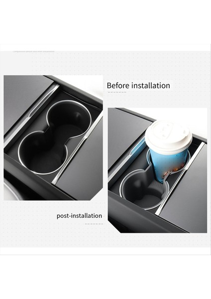 Tesla Için Siyah Içki Kupası Tutucu Yeni Model 3+ Merkezi Kontrol Koltuğu Kutusu Sabit Su Kupası Yuvası Depolama Sahibi Model 3 (Yurt Dışından) fırsatları