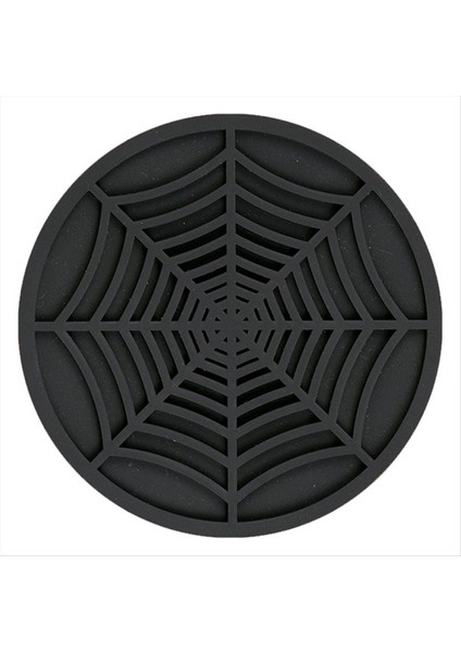 Içecekler Için Silikon Örümcek Ağ Bardak Altlıkları - 6 Paket Benzersiz Tasarım Örümcek Içecek Bardak Altlıkları 4 Inç Siyah Coaster Seti Siyah (Yurt Dışından)