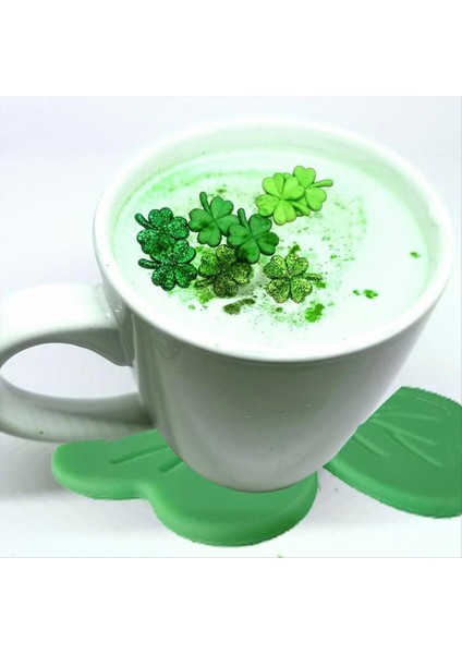 St Patrick&#39 S Day Içecek Bardak Altlıkları Shamrock Irlandalı Yeşil Emici Kupa Coaster Table Düzey Ev Ofis Partisi Masa Takımları (Yurt Dışından) indirimleri