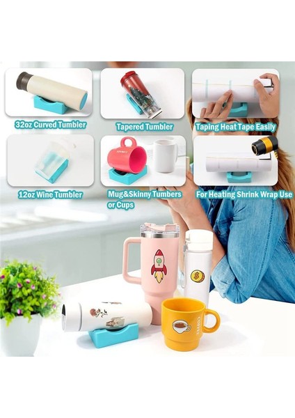 Dahili Yuvalı Küçük Bardak Tutucunun Hazırlanması Için Kaymaz Silikon Fincan Beşiği ve Kenar Kenar Squeegee Çıkartma Sıyırıcı (Yurt Dışından) fiyatları