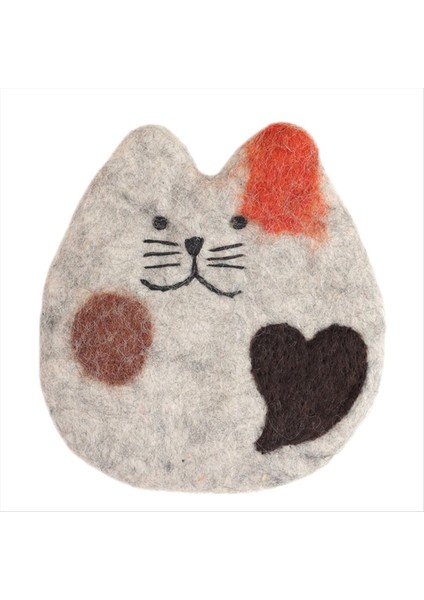 El Yapımı Keçeli Yün Kediler Masa ve Masa Için Bardak Altlıkları - Sevimli Kedi Kupası Mat Kediler Coaster Sıcak ve Soğuk Içecekler Için Set (Yurt Dışından) modelleri